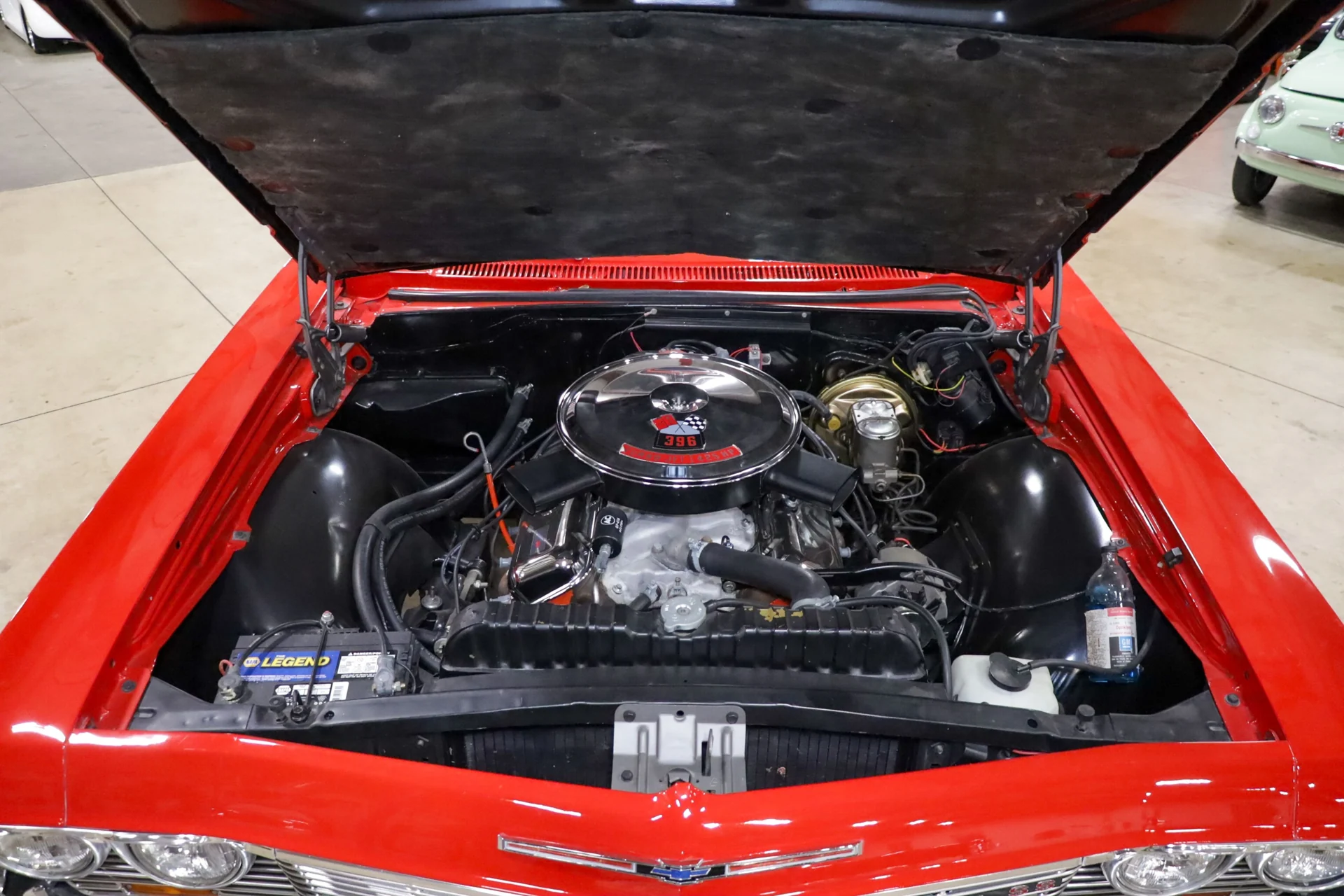 Engine bay of the 1965 Chevrolet Impala SS