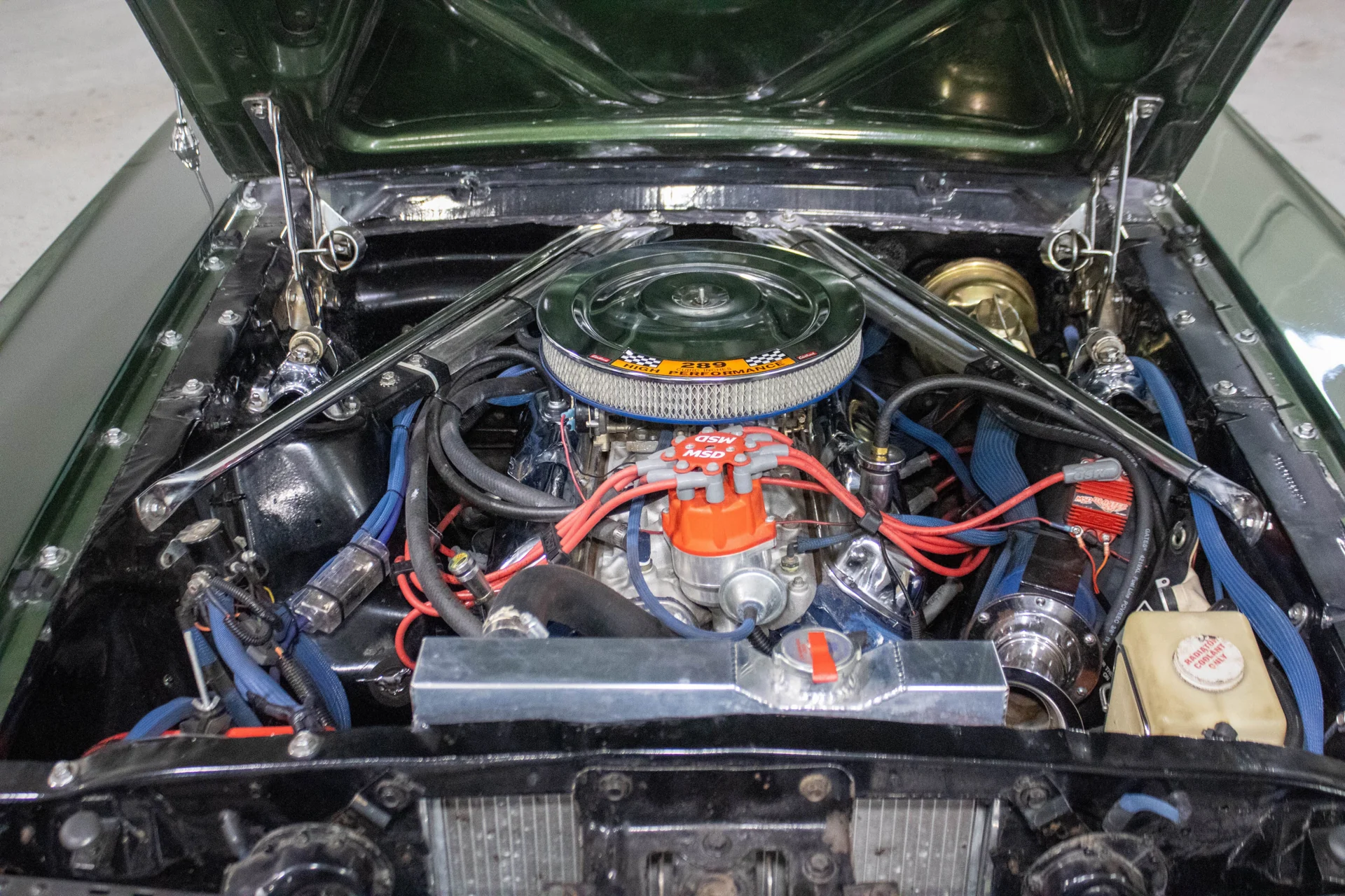 Engine bay of the 1966 Ford Mustang Convertible