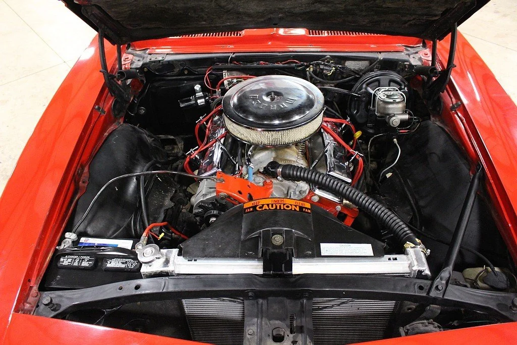 Engine bay of the 1967 Chevrolet Camaro