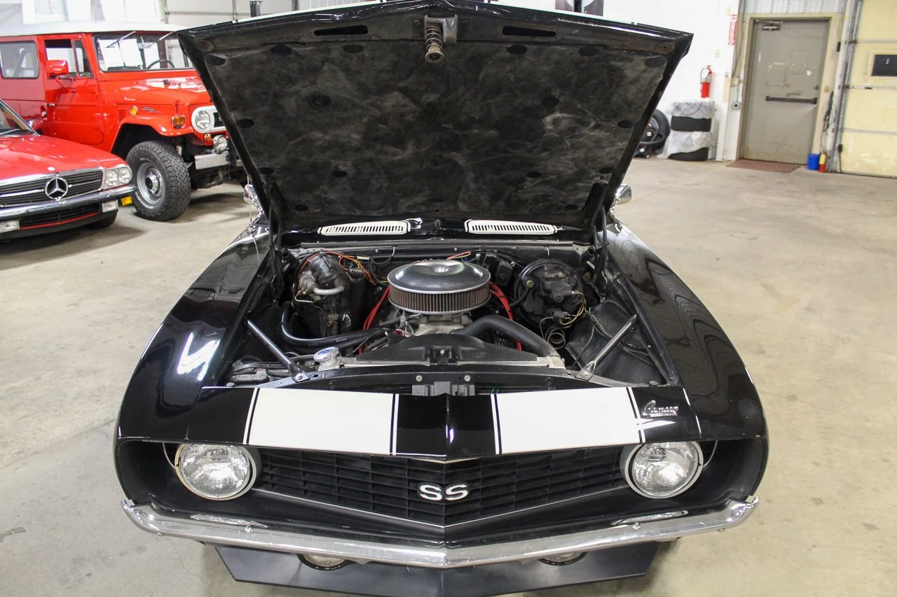 Engine bay of the 1969 Chevrolet Camaro SS